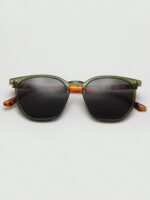 Rice Spike Decor Oversized Round Fashion Glasses For Women, Boho Leopard Beach Travel Shades - Image 5