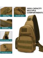 Multi-Compartment Outdoor Sports Nylon Men's Chest Bag, Multi-Function Waist Bag, Large Capacity Crossbody Bag, Lightweight One Shoulder Bag, Multi-Pocket Travel Bag, Convenient Phone Storage Bag, Suitable For Students, Middle School Students, High School Students, Campus, Travel, Vacation, Business Trip, Daily Commute, Shopping, Office, Dating, Outdoor, Fitness, Running, Cycling, Exercise, Hiking And Camping, Holiday Gift, Fishing Equipment Bag, Side Bag, Waist Bag - Image 4