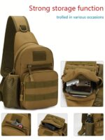 Multi-Compartment Outdoor Sports Nylon Men's Chest Bag, Multi-Function Waist Bag, Large Capacity Crossbody Bag, Lightweight One Shoulder Bag, Multi-Pocket Travel Bag, Convenient Phone Storage Bag, Suitable For Students, Middle School Students, High School Students, Campus, Travel, Vacation, Business Trip, Daily Commute, Shopping, Office, Dating, Outdoor, Fitness, Running, Cycling, Exercise, Hiking And Camping, Holiday Gift, Fishing Equipment Bag, Side Bag, Waist Bag - Image 3