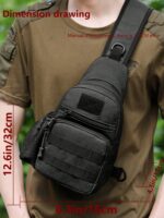 Multi-Compartment Outdoor Sports Nylon Men's Chest Bag, Multi-Function Waist Bag, Large Capacity Crossbody Bag, Lightweight One Shoulder Bag, Multi-Pocket Travel Bag, Convenient Phone Storage Bag, Suitable For Students, Middle School Students, High School Students, Campus, Travel, Vacation, Business Trip, Daily Commute, Shopping, Office, Dating, Outdoor, Fitness, Running, Cycling, Exercise, Hiking And Camping, Holiday Gift, Fishing Equipment Bag, Side Bag, Waist Bag - Image 2