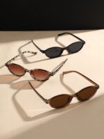 Women's Thick Plastic Square Frame Oversized Glasses, Colorful Boho Leopard Tortoise, For Summer Beach, Vacation, Travel, Casual Outfits - Image 3