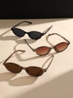 Women's Thick Plastic Square Frame Oversized Glasses, Colorful Boho Leopard Tortoise, For Summer Beach, Vacation, Travel, Casual Outfits - Image 2