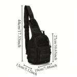 NYXIA Men's Camouflage Chest Bag, One Shoulder Crossbody Bag, Oxford Cloth Hiking Camping Fishing Chest Bag, MOLLE System Multi-Function Outdoor Sports Bag - Image 3