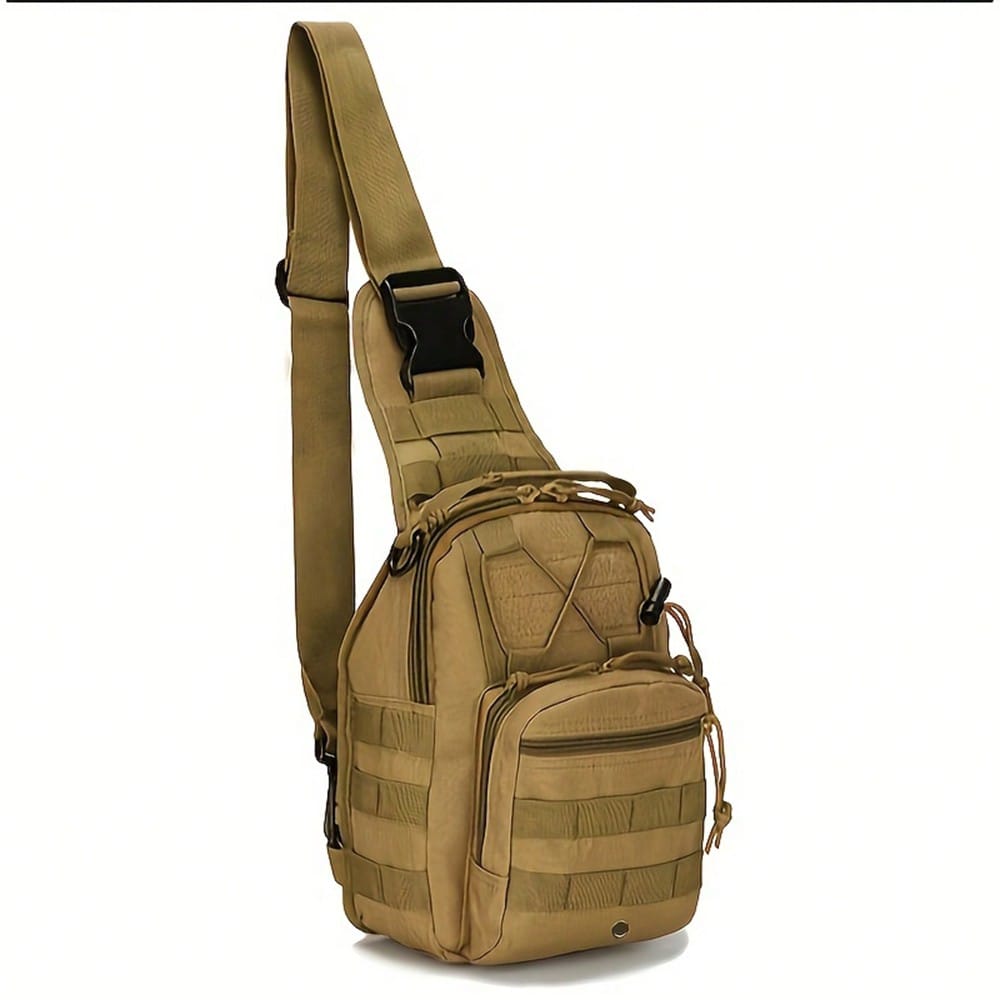 NYXIA Men's Camouflage Chest Bag, One Shoulder Crossbody Bag, Oxford Cloth Hiking Camping Fishing Chest Bag, MOLLE System Multi-Function Outdoor Sports Bag - Image 4