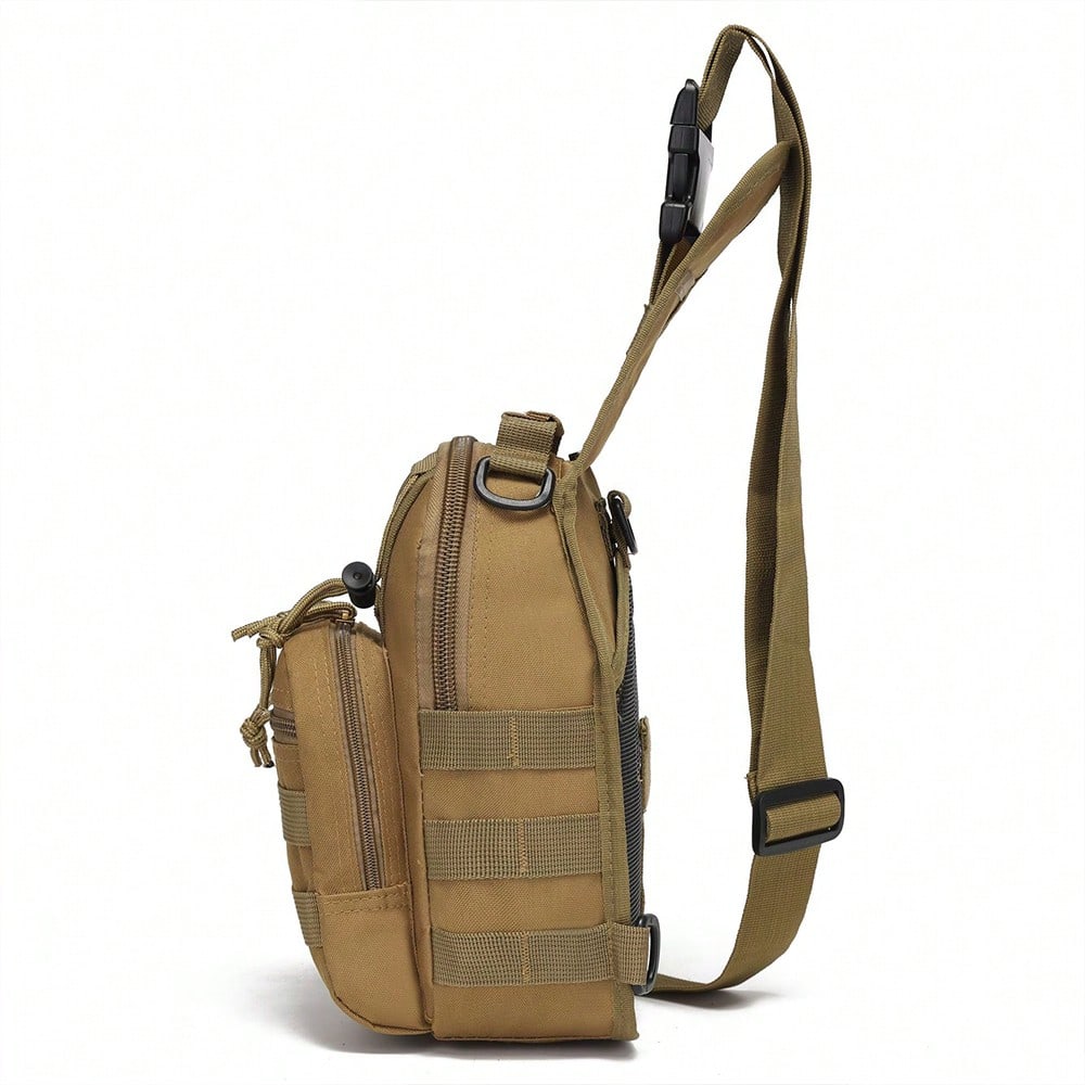 NYXIA Men's Camouflage Chest Bag, One Shoulder Crossbody Bag, Oxford Cloth Hiking Camping Fishing Chest Bag, MOLLE System Multi-Function Outdoor Sports Bag - Image 7