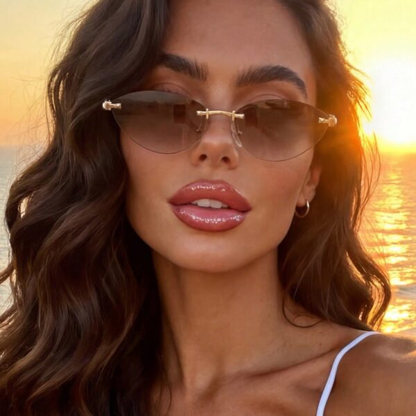 Unisex Minimalist Cat Eye Small Frame Sunglasses For Sports, Travel, Driving And Beach