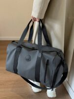 Extra Large Capacity Multi-Pocket Separate Shoe Compartment Travel Duffel Bag, Lightweight Portable Travel Luggage Bag, Solid Color Multi-Function Zipper Carry On Bag, Sports Gym Yoga Bag With Wet & Dry Separation Bag For School School Accessories School Stuff - Image 2