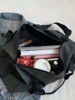 Extra Large Capacity Multi-Pocket Separate Shoe Compartment Travel Duffel Bag, Lightweight Portable Travel Luggage Bag, Solid Color Multi-Function Zipper Carry On Bag, Sports Gym Yoga Bag With Wet & Dry Separation Bag For School School Accessories School Stuff - Image 5