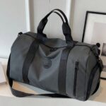 Extra Large Capacity Multi-Pocket Separate Shoe Compartment Travel Duffel Bag, Lightweight Portable Travel Luggage Bag, Solid Color Multi-Function Zipper Carry On Bag, Sports Gym Yoga Bag With Wet & Dry Separation Bag For School School Accessories School Stuff