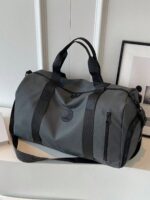 Extra Large Capacity Multi-Pocket Separate Shoe Compartment Travel Duffel Bag, Lightweight Portable Travel Luggage Bag, Solid Color Multi-Function Zipper Carry On Bag, Sports Gym Yoga Bag With Wet & Dry Separation Bag For School School Accessories School Stuff