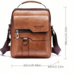 Vintage Vertical Shoulder Bag For Men, Business Casual Shoulder Crossbody Bag Old Money Streetwear Valentine'S Day Phone Bag ,City Bag,Y2k,Fathers Day Gifts - Image 6