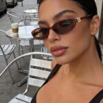 Retro Oval Narrow Frame Brown Fashion Glasses, Women's Classic Plastic Eyewear For Outdoor Travel Beach Vacation Casual Wear, Summer Shades, Unisex