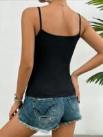3pcs Women's Lace Patchwork Camisole Vest, Breathable Solid Color Sleeveless Tops, Fashionable Undershirt For All Seasons - Image 7