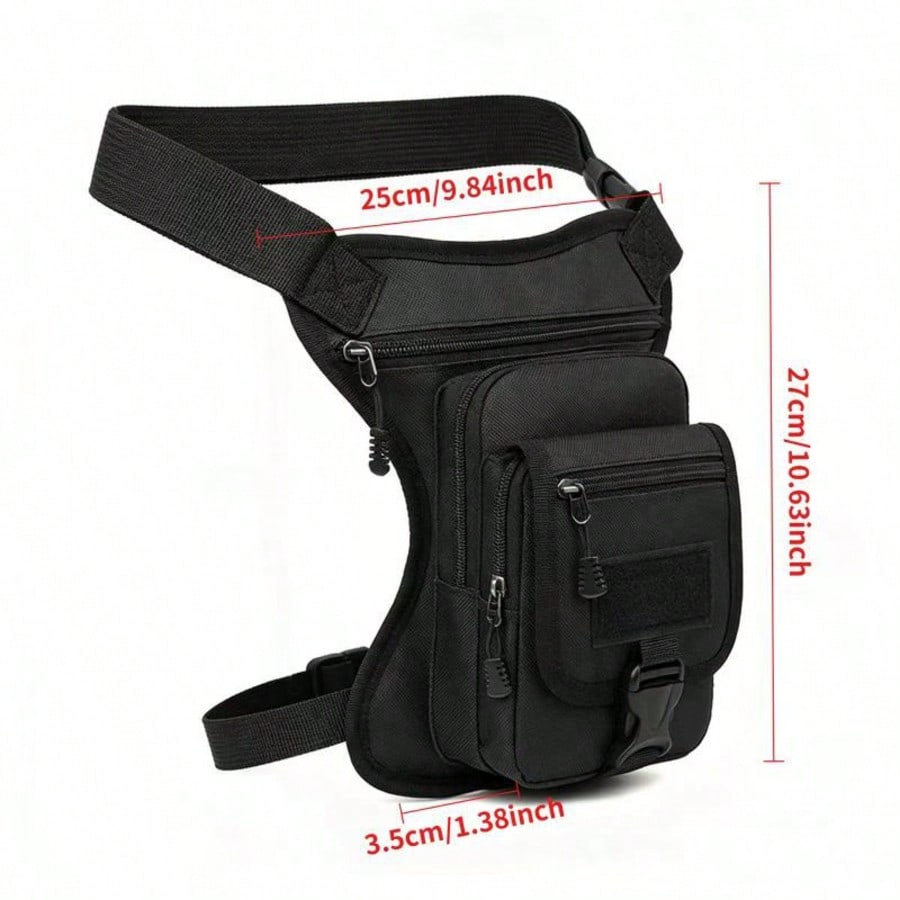 Motorcycle Riding Leg Bag, Construction Work Tactical Multi-Function Waist Bag, Men's Large Capacity Casual Sports Camouflage Backpack, Outdoor Waist Bag, Sports Waist Bag, Men's Outdoor Waist Bag, Large Waist Bag, Suitable For Daily Riding, Camping, Hiking, Hunting, Fishing - Image 3