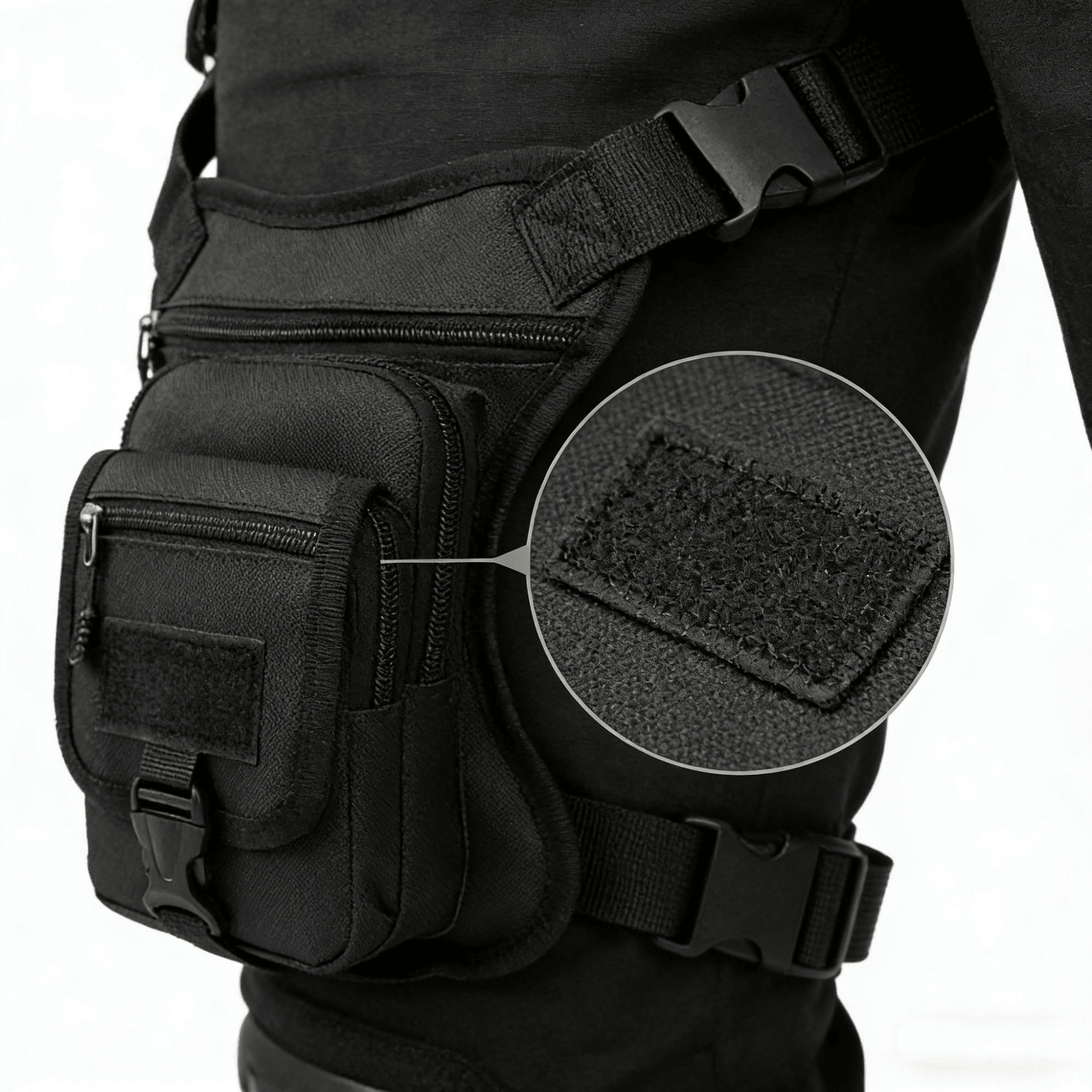 Motorcycle Riding Leg Bag, Construction Work Tactical Multi-Function Waist Bag, Men's Large Capacity Casual Sports Camouflage Backpack, Outdoor Waist Bag, Sports Waist Bag, Men's Outdoor Waist Bag, Large Waist Bag, Suitable For Daily Riding, Camping, Hiking, Hunting, Fishing - Image 2