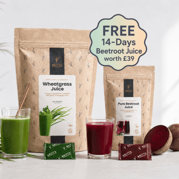 Britt's Superfoods UK – Organic Superfood Juice Shots, Wheatgrass & Healthy Nutrition