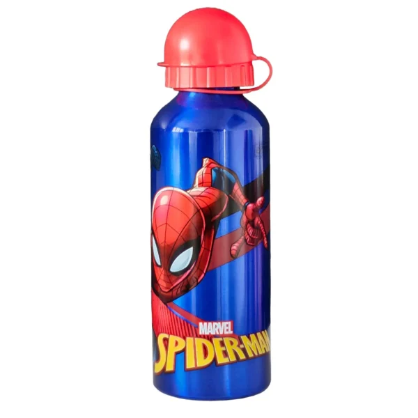 Marvel Spider-Man Aluminium Bottle Water Drink Children Back to School Blue