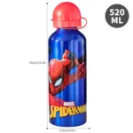 Marvel Spider-Man Aluminium Bottle Water Drink Children Back to School Blue - Image 3