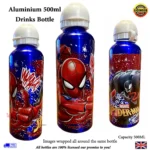 KIDS DRINK BOTTLE ALUMINIUM SCHOOL WATER BOTTLE AVENGERS BATMAN SPIDERMAN 500ML