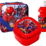 Spiderman 3Pc Lunch Bag Set With Sandwich Box Drinks Bottle Back To School Set