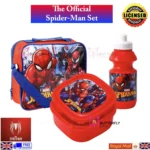 Spiderman 3Pc Lunch Bag Set With Sandwich Box Drinks Bottle Back To School Set - Image 3