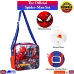 Spiderman 3Pc Lunch Bag Set With Sandwich Box Drinks Bottle Back To School Set - Image 4