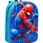 BOYS DELUXE 3D SPIDERMAN BACKPACK KIDS SCHOOL LUNCH TRAVEL BAG RUCKSACK