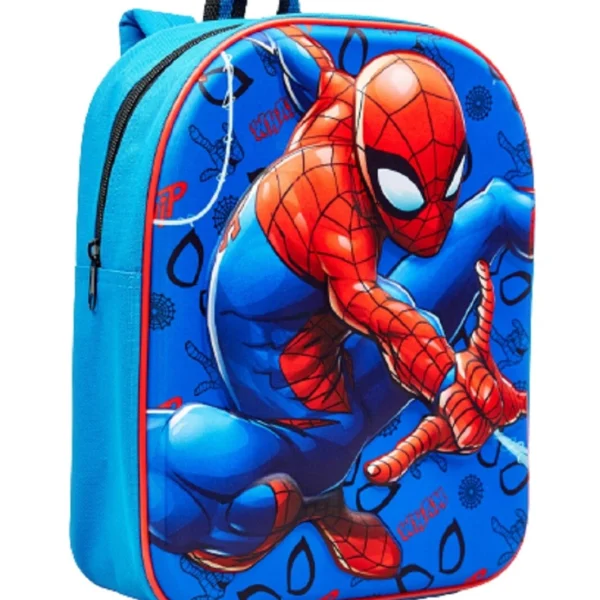 BOYS DELUXE 3D SPIDERMAN BACKPACK KIDS SCHOOL LUNCH TRAVEL BAG RUCKSACK