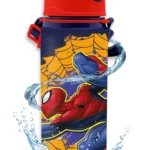 Back to School 600ml Kids Aluminium Flask Push Button Water Bottle for School