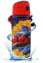 Back to School 600ml Kids Aluminium Flask Push Button Water Bottle for School