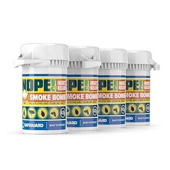 412-qHwuamL._SX342_SY445_QL70_ML2_ NOPE! Flea Smoke Bombs for Home – 4-Pack, Non-Staining Pest Treatment for Fleas & Crawling Insects - Image 1