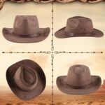Unisex Suede Cowboy Hat – Wide Brim Western Fedora for Men & Women - Image 5