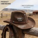 Unisex Suede Cowboy Hat – Wide Brim Western Fedora for Men & Women - Image 2
