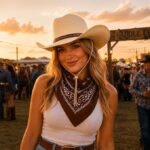 Cowboy & Cowgirl Hat Set with Bandanas – Pack of 2 Unisex Western Costume Hats - Image 5