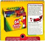 CRAYOLA Wax Colouring Crayons – Assorted Colours, 64 Count, Handy Flip-Top Box with Sharpener Included - Image 5