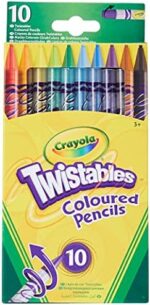 CRAYOLA Twistables Coloured Pencils 10 Count – No-Sharpen Colouring Pencils for Kids