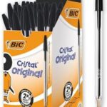 BIC Cristal Original Ballpoint Pens Pack of 50 – Black Medium Point Pens