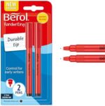 Berol Handwriting Pens Pack of 2 – Washable Black Ink School Pens