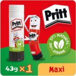 Pritt Original Glue Stick 43g – Child-Friendly Strong Hold Craft Adhesive