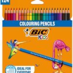 BIC Kids Tropicolors Colouring Pencils Pack of 24 – Vibrant Colour Pencils for Drawing
