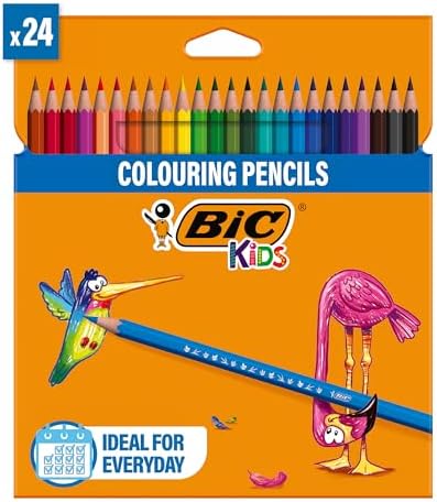 B006QW7Z7M-0-1785858718300 BIC Kids Tropicolors Colouring Pencils Pack of 24 – Vibrant Colour Pencils for Drawing - Image 1
