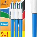 BIC 4 Colours Original Retractable Ballpoint Pens Pack of 3 – Multicolour Pens