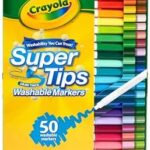 CRAYOLA Super Tips Washable Markers – 50 Count Assorted Colours