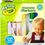CRAYOLA MyFirst Washable Markers – Assorted Colours, Pack of 8, Easy-Grip Markers for Toddlers