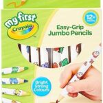 CRAYOLA MyFirst Jumbo Colouring Pencils – Assorted Colours, Pack of 8, Easy-Grip Pencils for Toddlers