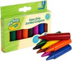 CRAYOLA MyFirst Jumbo Crayons – Assorted Colours, 8 Count, Easy-Grip Crayons for Toddlers