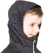 Trespass Kids Packaway Waterproof Jacket – Lightweight Hooded Raincoat, Black, Boys - Image 6
