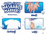 CRAYOLA Ultra-Clean Washable Markers – 8 Count Assorted Colours - Image 3