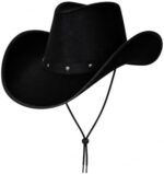 Black Cowboy Hat for Men & Women – Western Fancy Dress Festival Hat