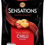 Walkers Sensations Thai Sweet Chilli Coated Peanuts – 150g, Sweet & Spicy Sharing Snack